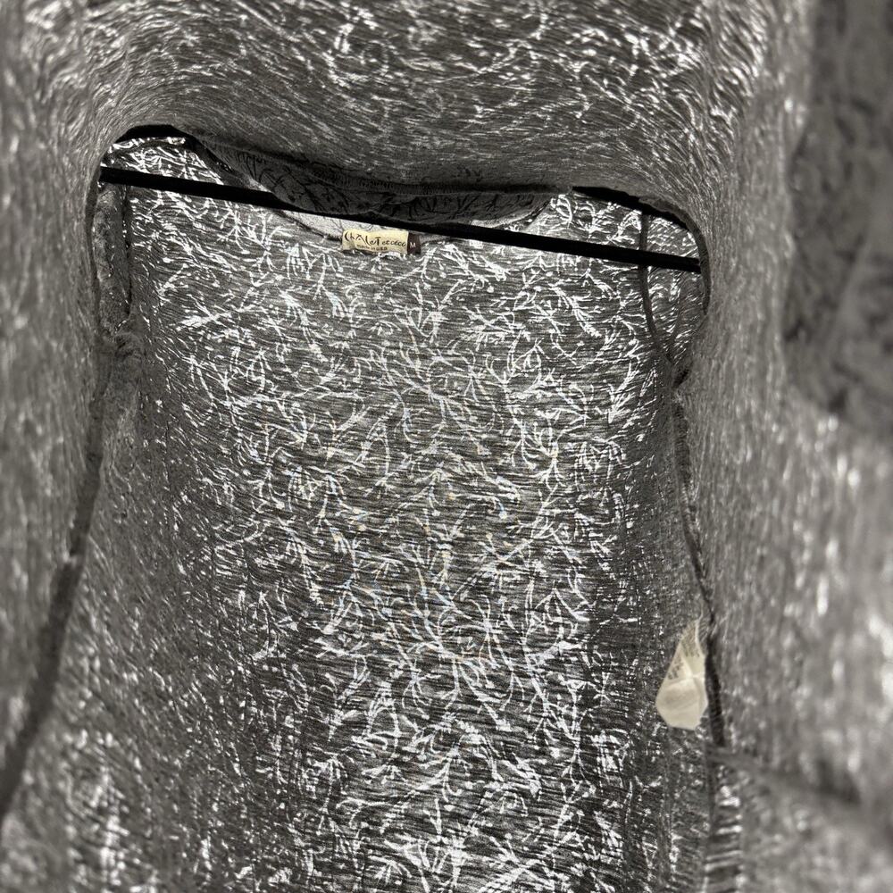 Chalet et ceci Medium Gray Cowl neck Burnout Tunic Long Sleeve Asymmetrical hem - Picture 7 of 9